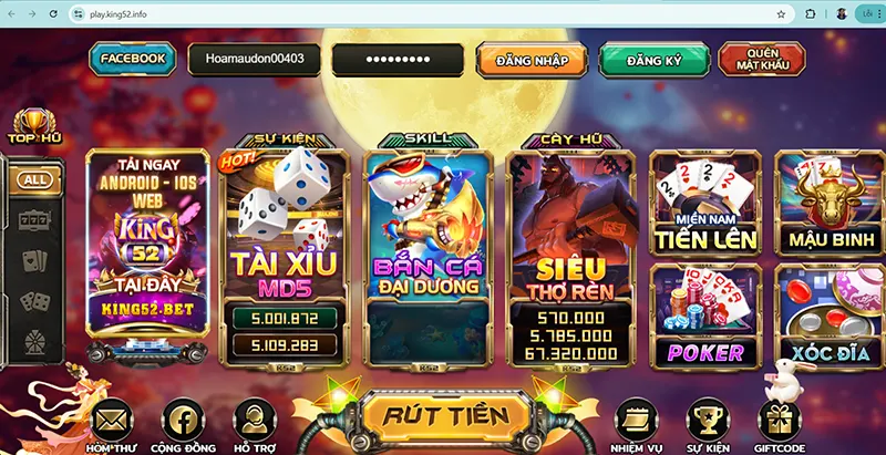 Truy cập cổng game King52 thành công bằng NordVPN